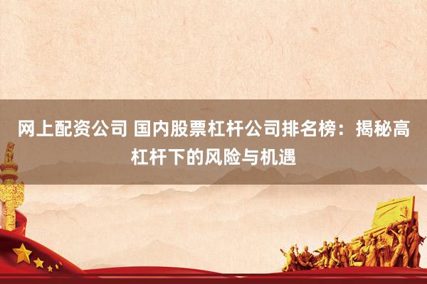 网上配资公司 国内股票杠杆公司排名榜：揭秘高杠杆下的风险与机遇