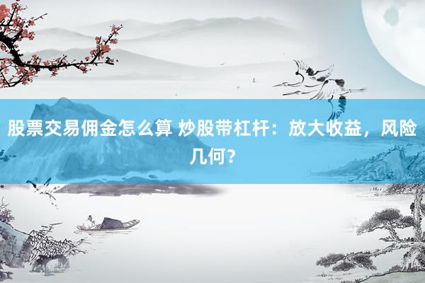 股票交易佣金怎么算 炒股带杠杆：放大收益，风险几何？