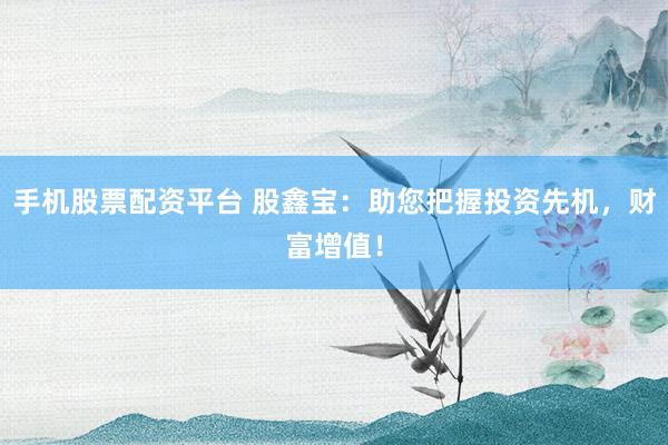 手机股票配资平台 股鑫宝：助您把握投资先机，财富增值！