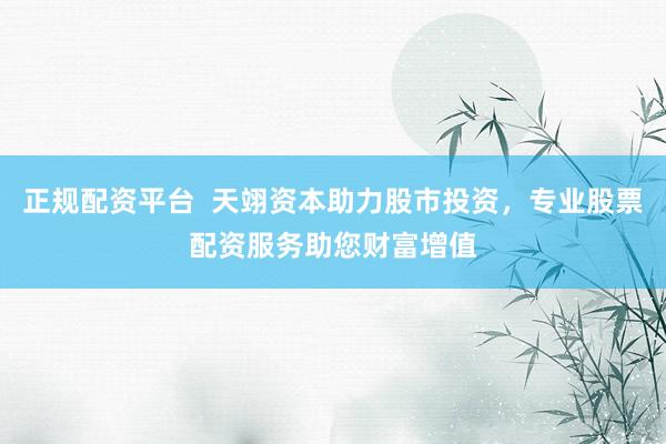 正规配资平台 天翊资本助力股市投资,专业股票配资服务助您财富增值