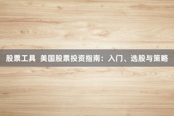股票工具  美国股票投资指南：入门、选股与策略